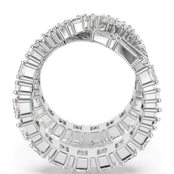 Swarovski Womens Fashion Square-Cut Hyperbola Cubic Zirconia Gem Twisted Ring - Picture 9 of 10